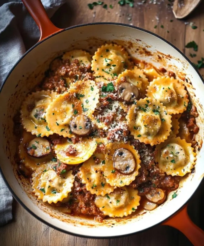 Mushroom Chorizo Ravioli