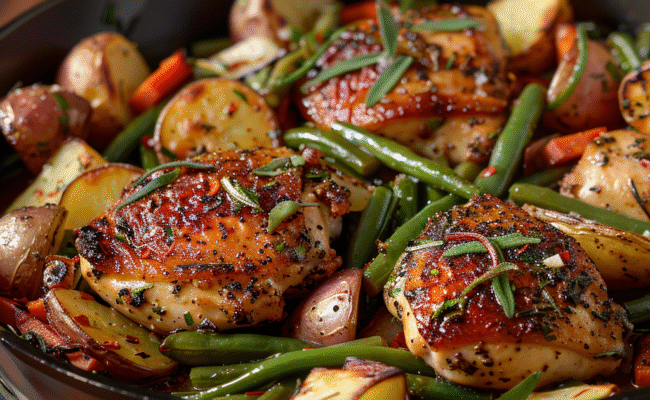 One-Pan Lemon Herb Chicken & Veggies: Effortless Deliciousness