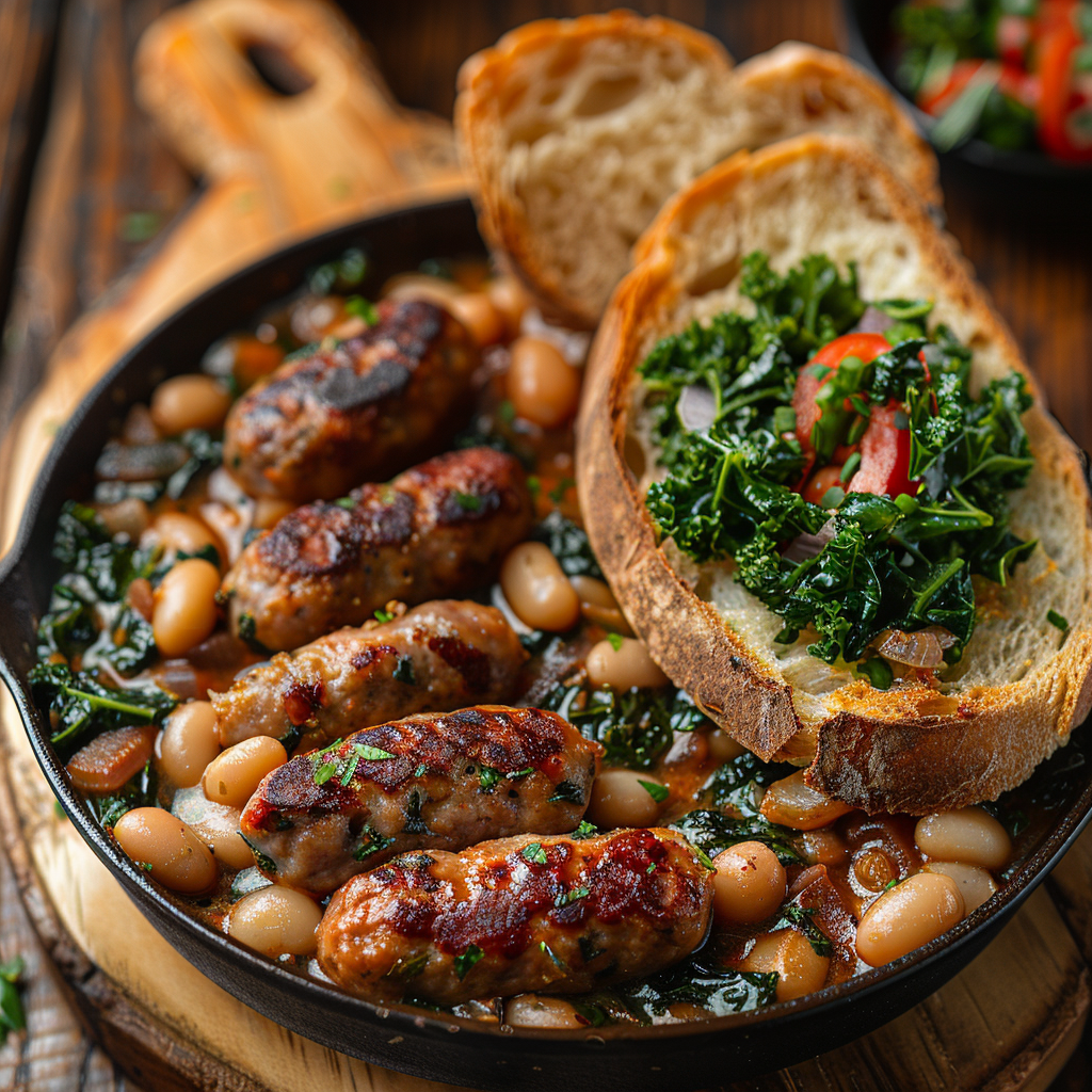 One-Pan Sausage & Kale & White Beans: Quick & Delicious Dinner Solution 4 One-Pan Sausage & Kale & White Beans