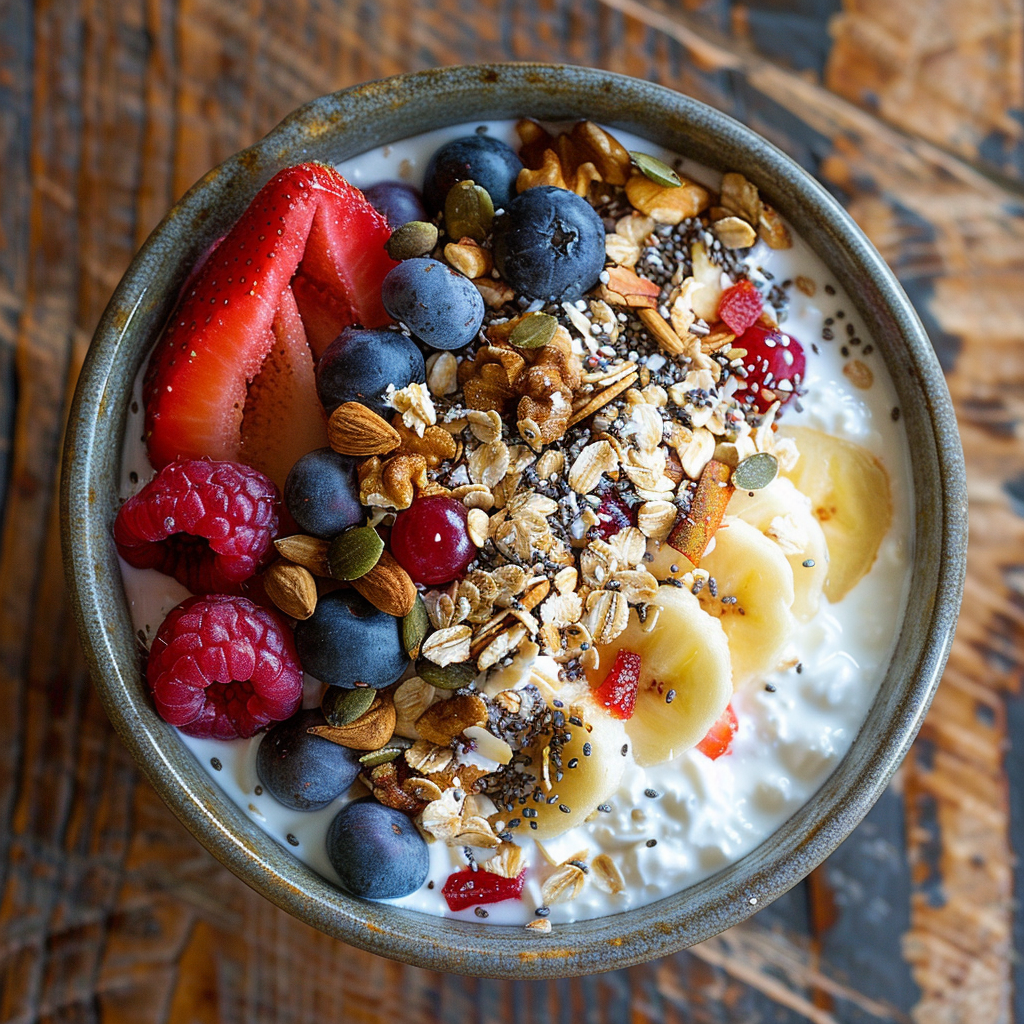 Overnight Oats Lunch Bowls with Yogurt & Fruit: Healthy & Delicious Delight 2 Overnight Oats Lunch Bowls with Yogurt & Fruit