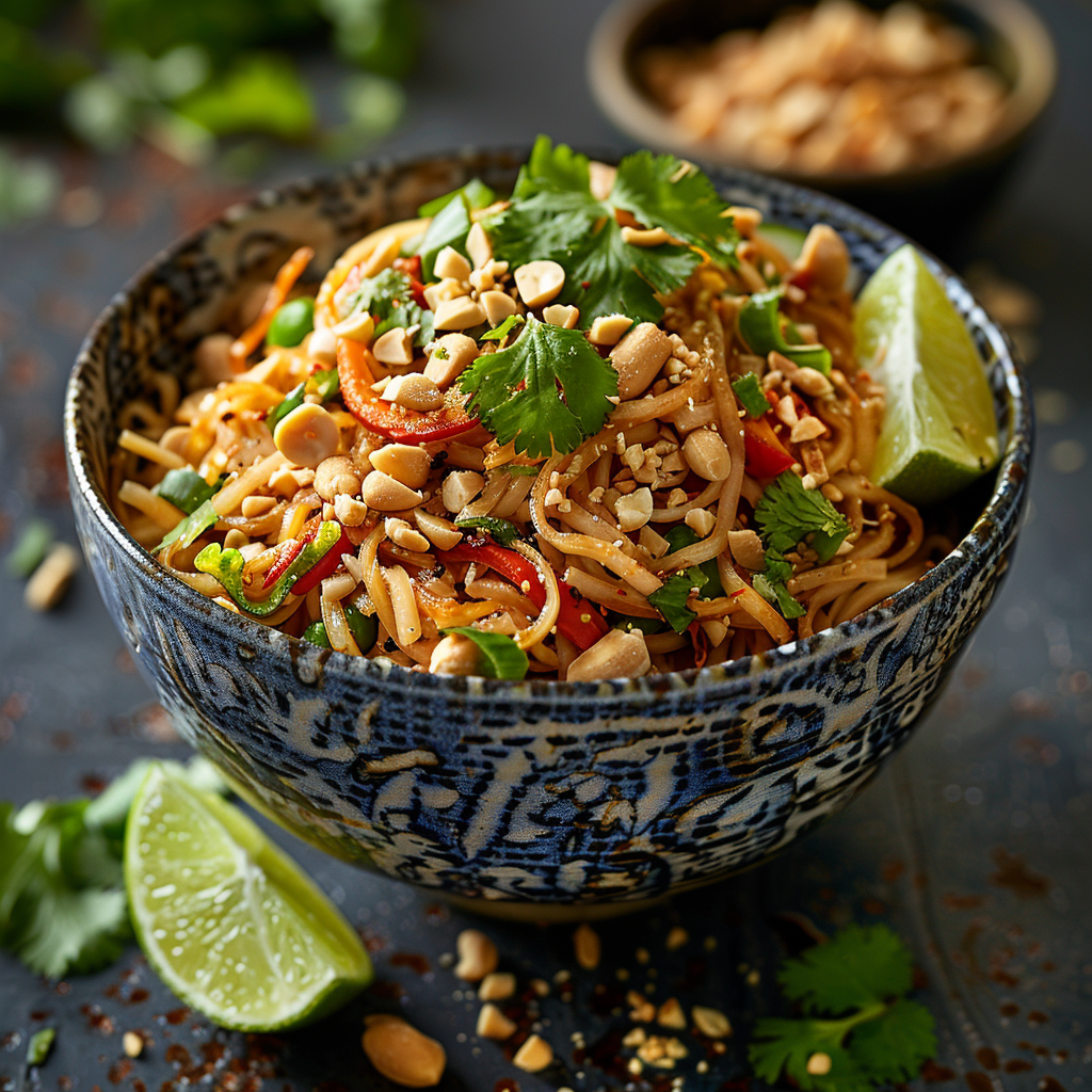Overnight Thai Peanut Noodle Bowls