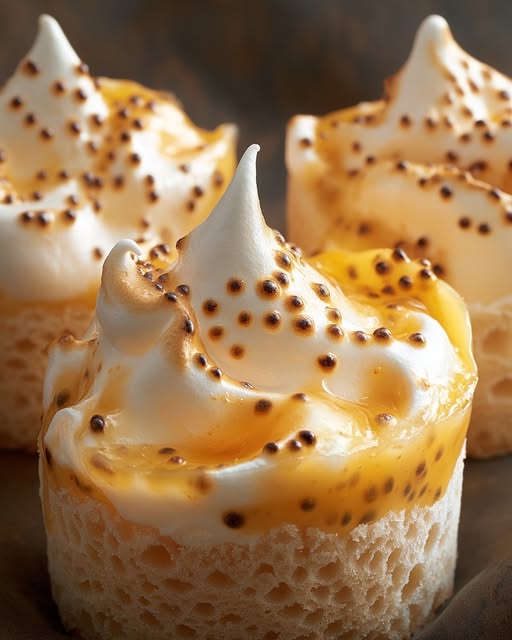 Passion Fruit Meringue Cups: Effortlessly Elegant Dessert Delight 2 Passion Fruit Meringue Cups