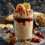 Peanut Butter & Jelly Overnight Oats