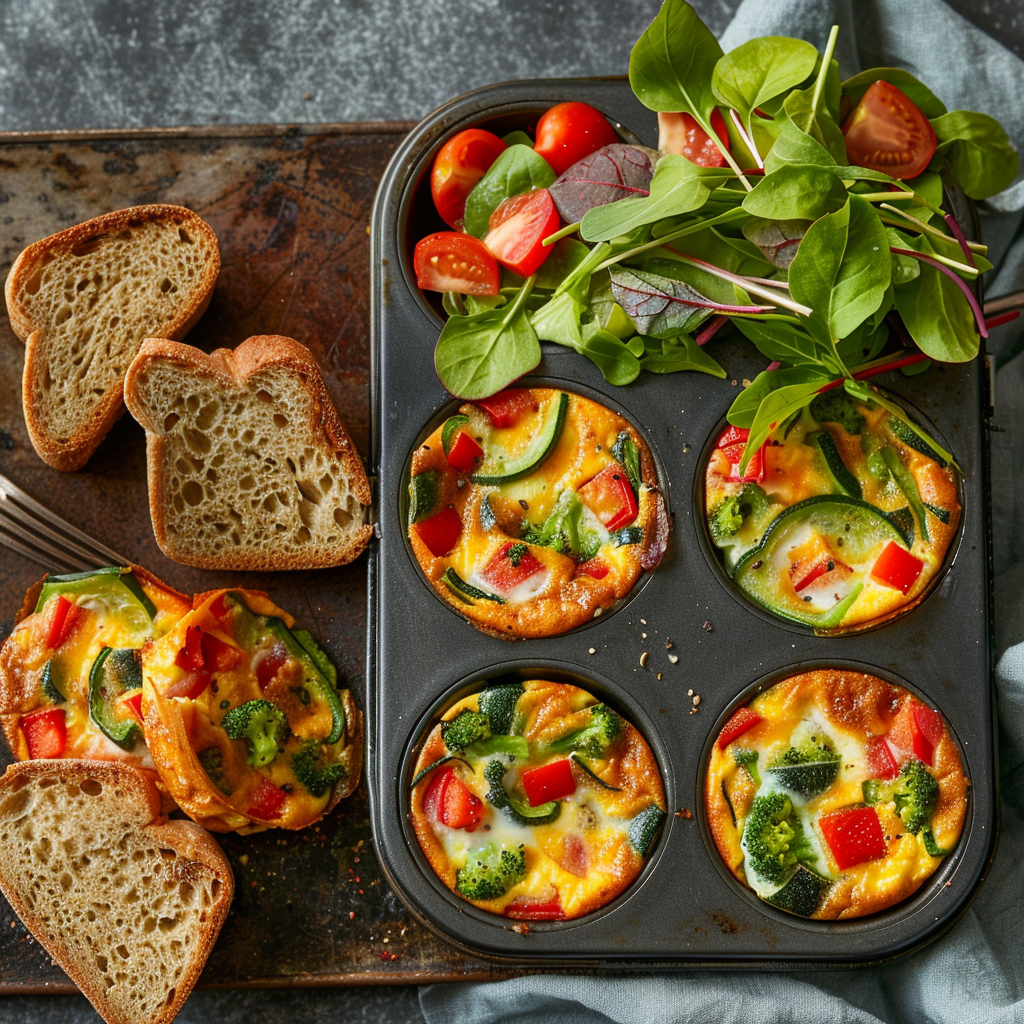 Prep-Ahead Veggie Frittata Cups for Lunch