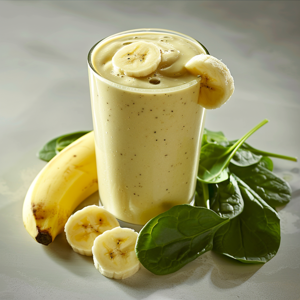 Protein Smoothie with Whey, Banana & Spinach