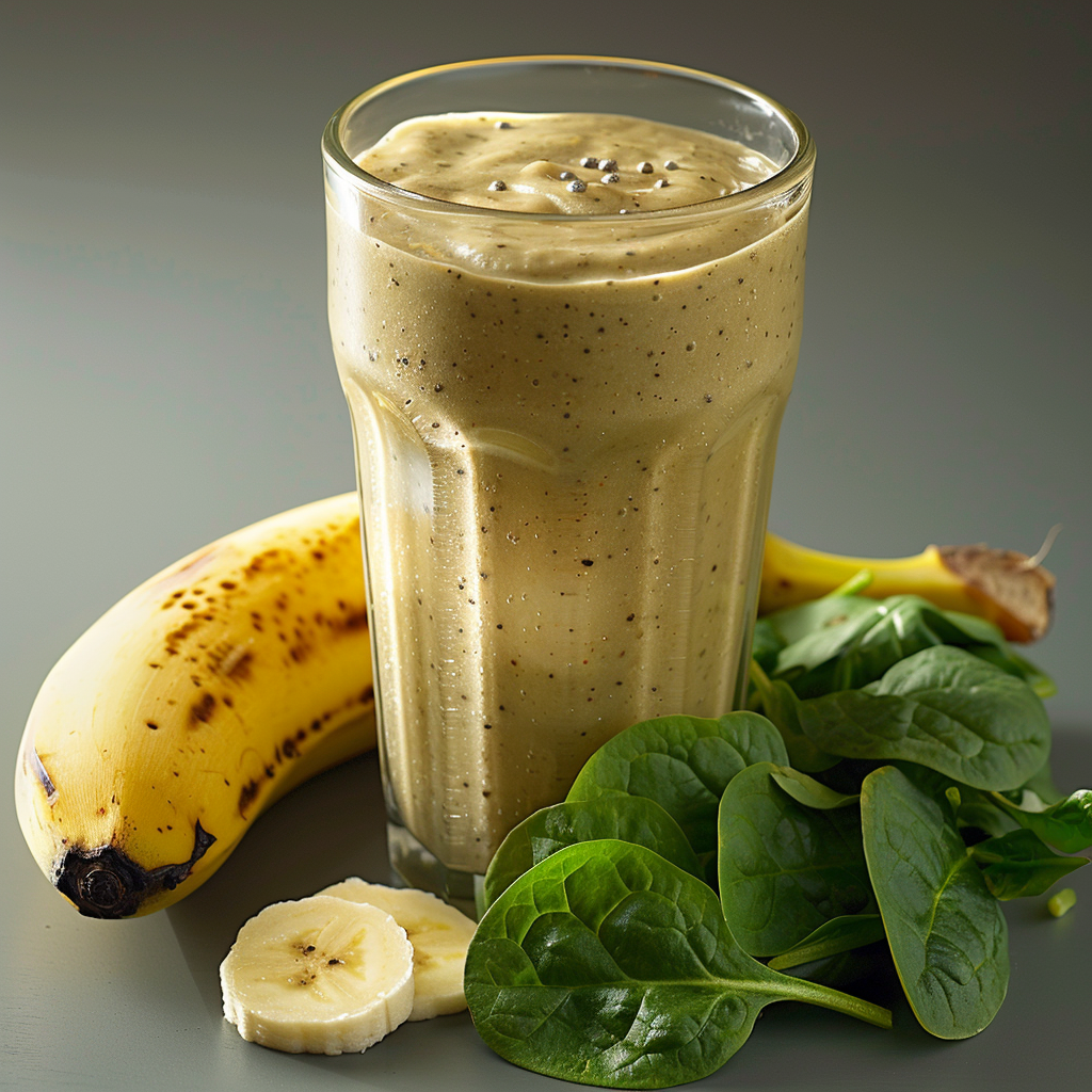 Protein Smoothie with Whey, Banana & Spinach: Boost Your Energy Today! 2 Protein Smoothie with Whey, Banana & Spinach