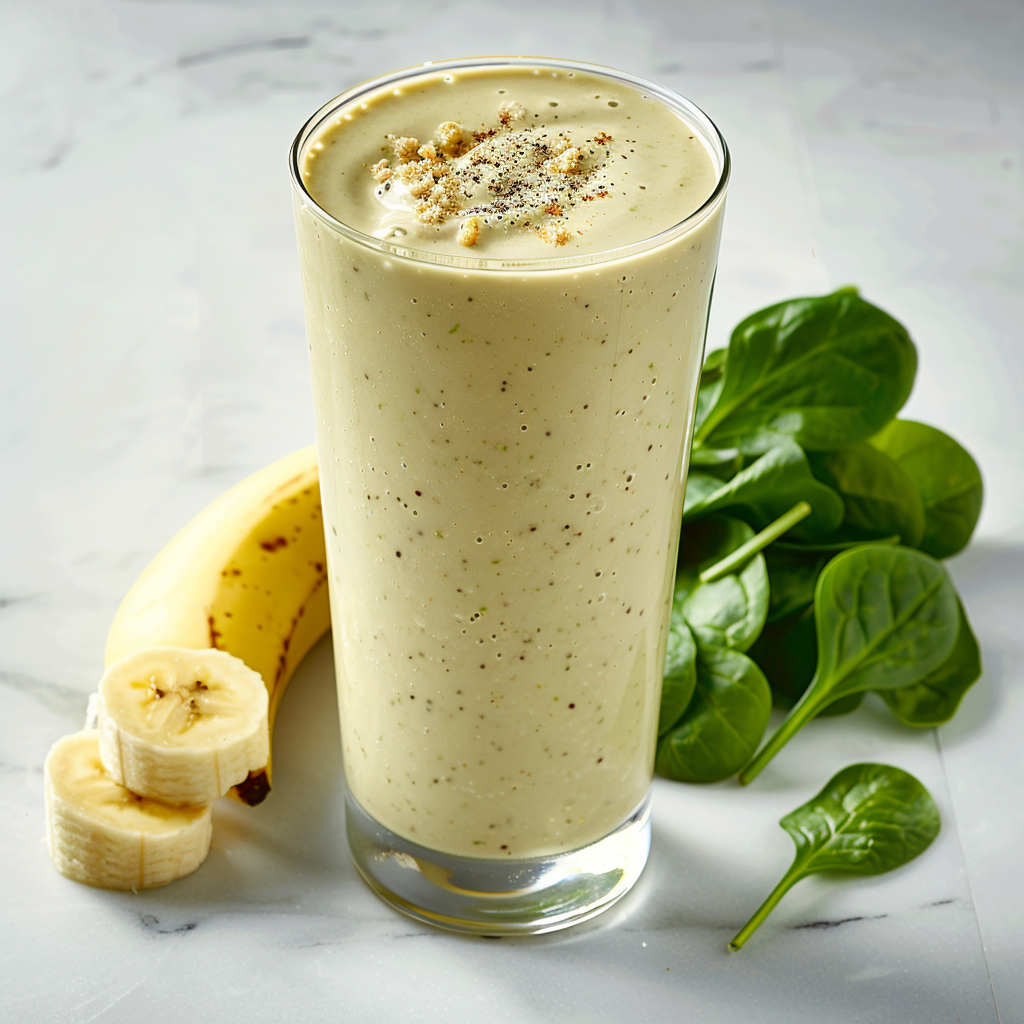 Protein Smoothie with Whey, Banana & Spinach: Boost Your Energy Today! 3 Protein Smoothie with Whey, Banana & Spinach