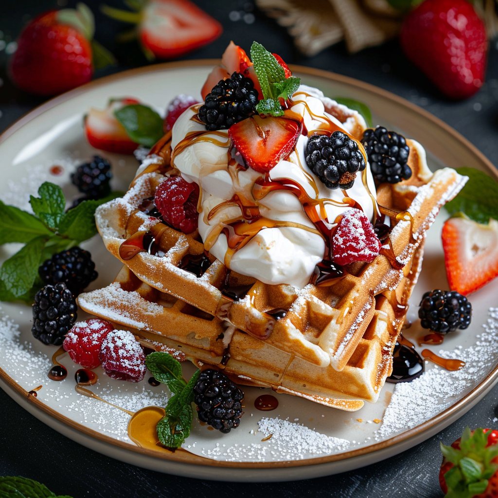 Protein Waffles with Greek Yogurt & Honey: Irresistibly Delicious! 5 Protein Waffles with Greek Yogurt & Honey
