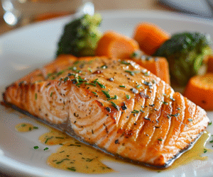 Quick Baked Salmon & Steamed Veggies: Effortless Healthy Dinner Idea