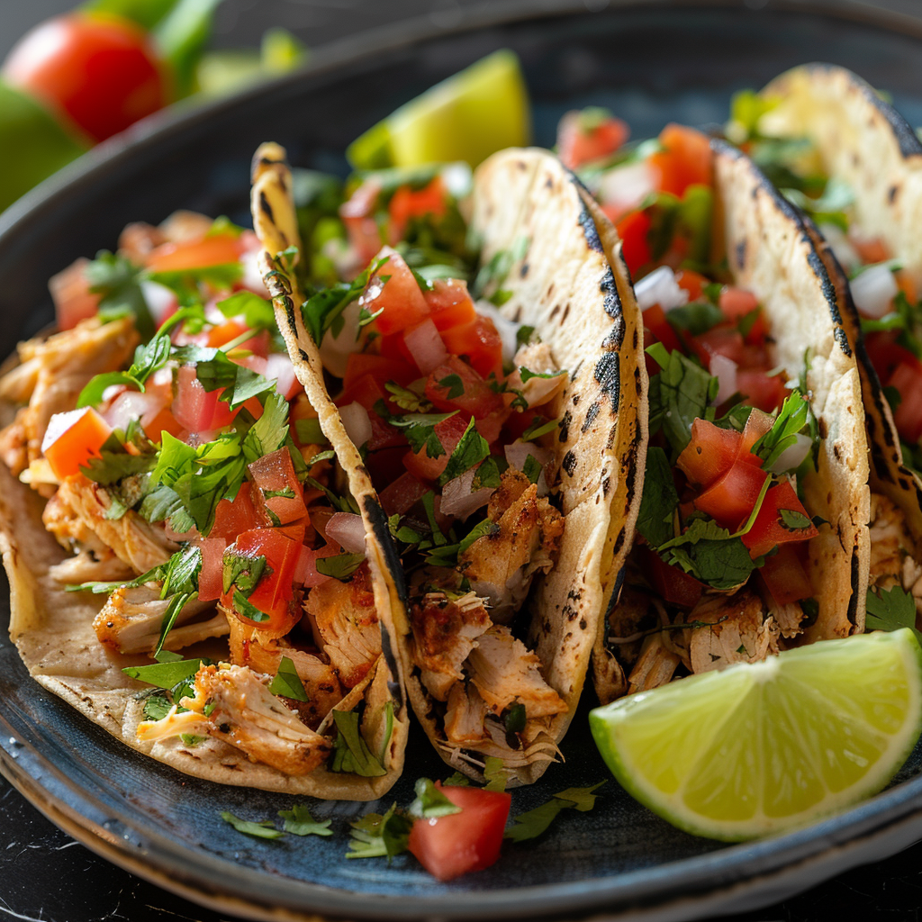 Quick Chicken Tacos with Pico de Gallo: Irresistibly Delicious! 3 Quick Chicken Tacos with Pico de Gallo