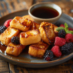 Quick French Toast Sticks with Maple Syrup