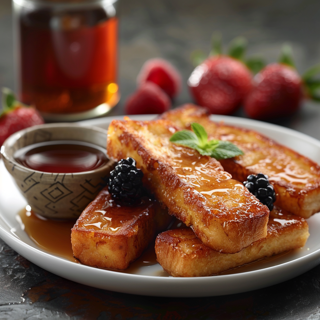 Quick French Toast Sticks with Maple Syrup: Irresistibly Delicious! 2 Quick French Toast Sticks with Maple Syrup