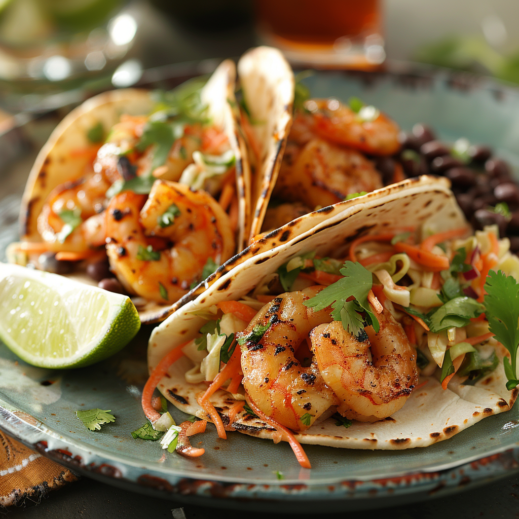Quick Shrimp Tacos with Slaw