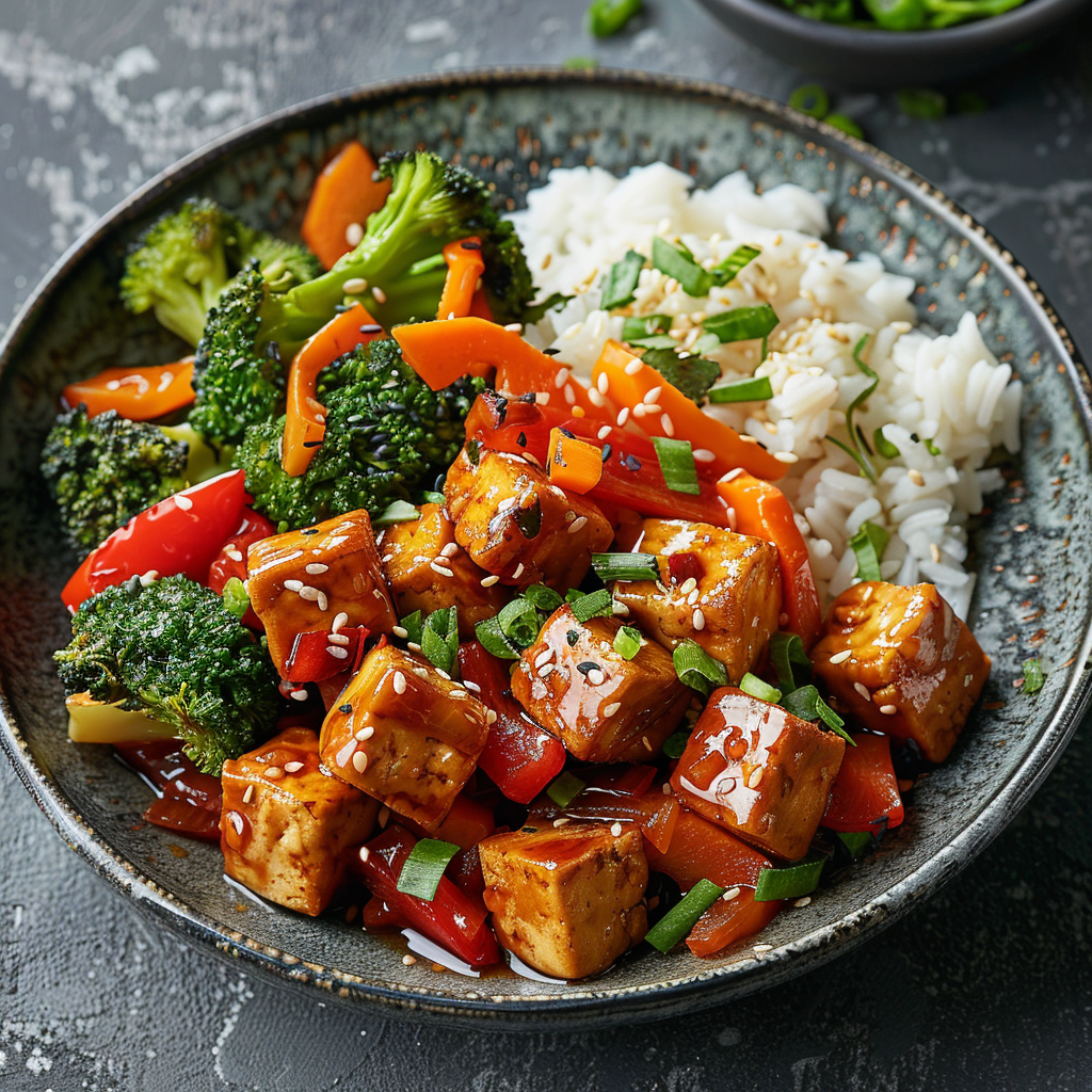 Quick Veggie Stir-Fry with Tofu & Soy-Ginger Sauce: Healthy & Delicious! 5 Quick Veggie Stir-Fry with Tofu & Soy-Ginger Sauce