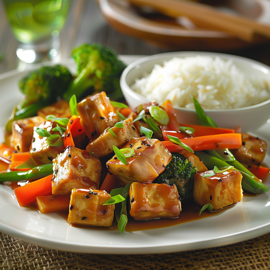 Quick Veggie Stir-Fry with Tofu & Soy-Ginger Sauce: Healthy & Delicious! 4 Quick Veggie Stir-Fry with Tofu & Soy-Ginger Sauce
