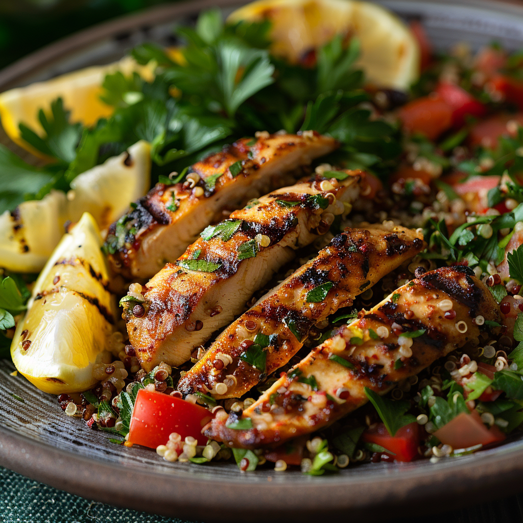 Quinoa Tabouleh & Grilled Chicken: Deliciously Healthy Recipe 3 Quinoa Tabouleh & Grilled Chicken