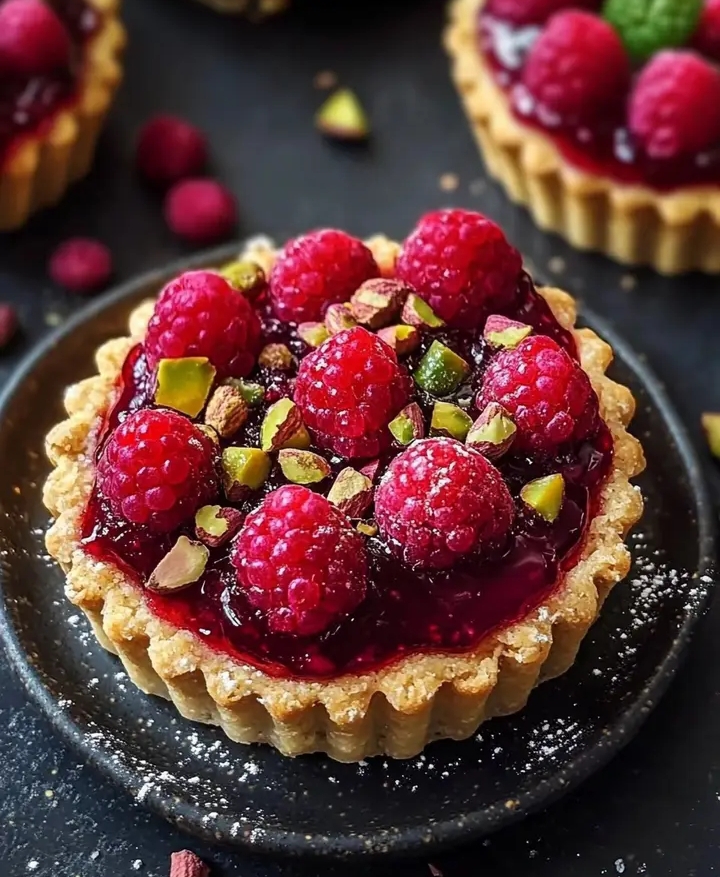 Raspberry Pistachio Tartlets