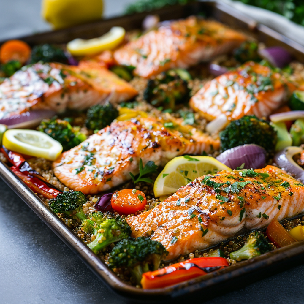 Sheet Pan Salmon & Veggies for Meal Prep: Quick & Healthy Dinners 3 Sheet Pan Salmon & Veggies for Meal Prep