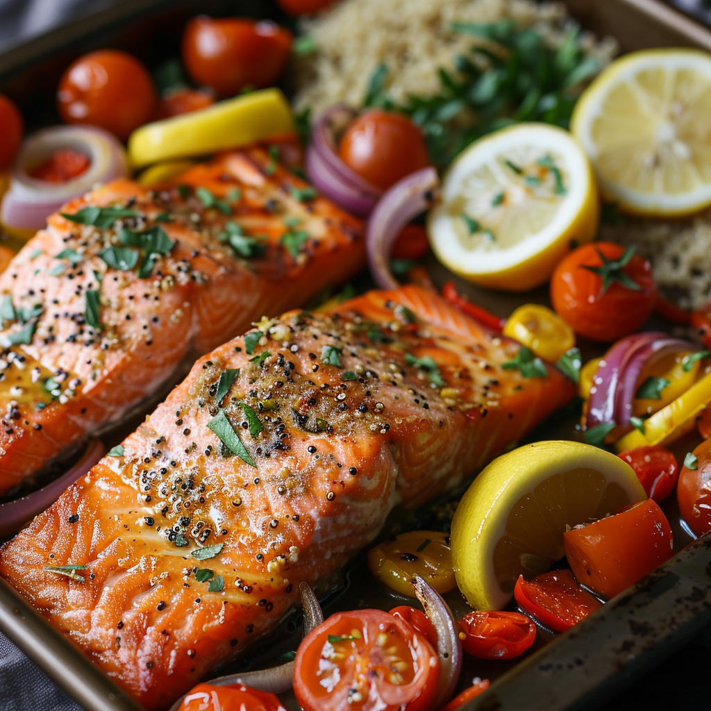 Sheet Pan Salmon & Veggies for Meal Prep