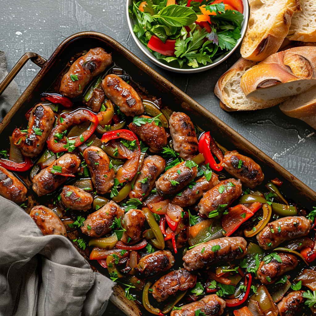 Sheet Pan Sausage & Peppers Dinner