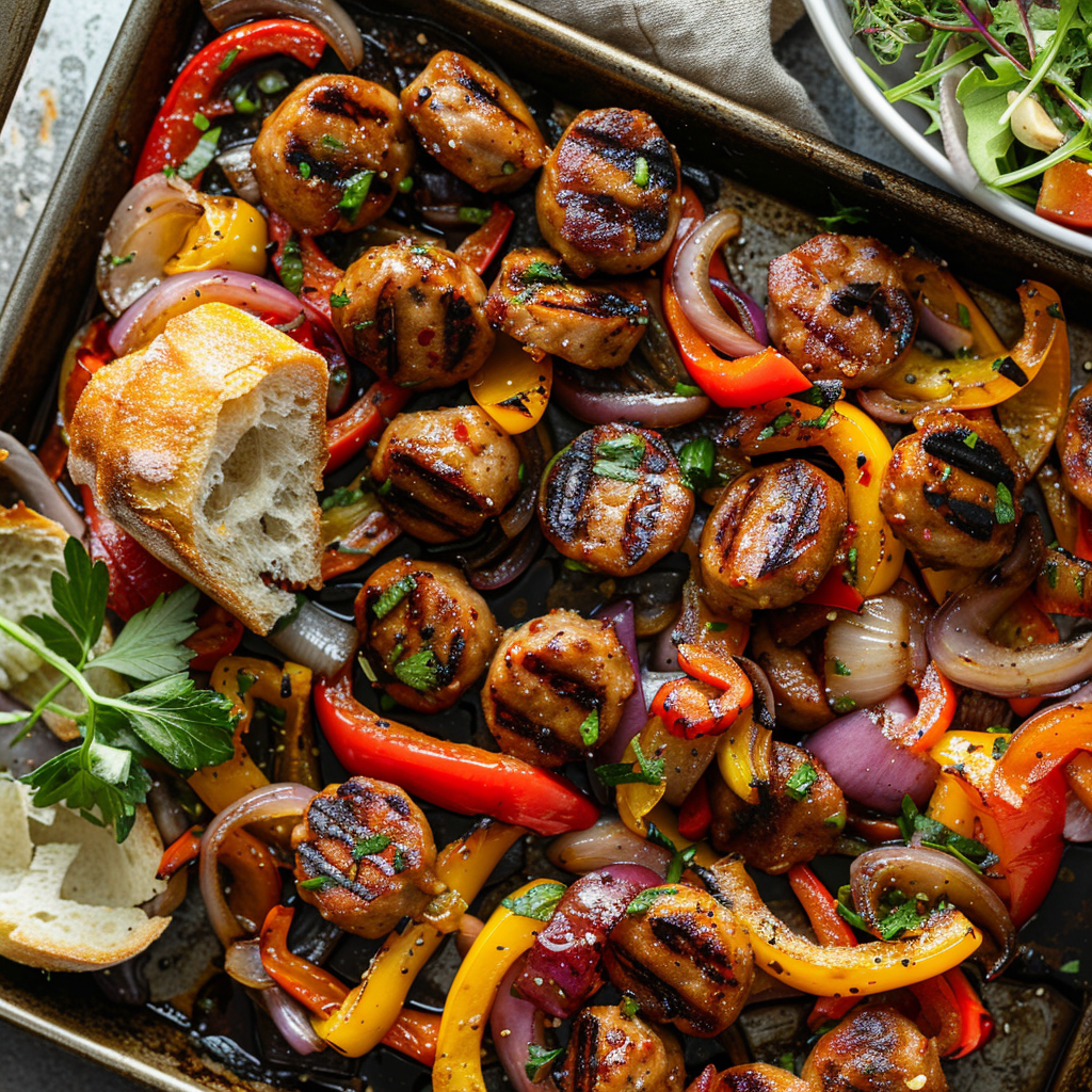 Sheet Pan Sausage & Peppers Dinner