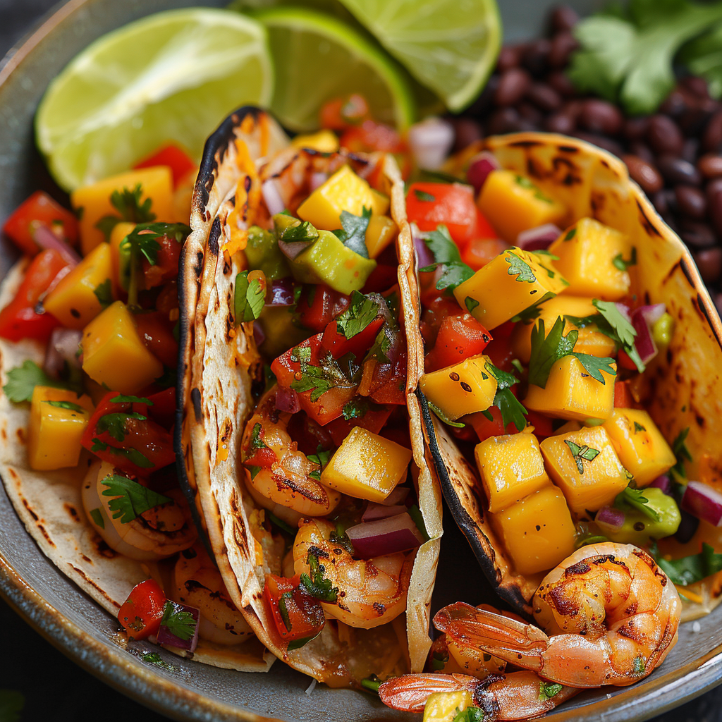Shrimp Tacos with Mango Salsa: Irresistibly Fresh & Easy Recipe 2 Shrimp Tacos with Mango Salsa
