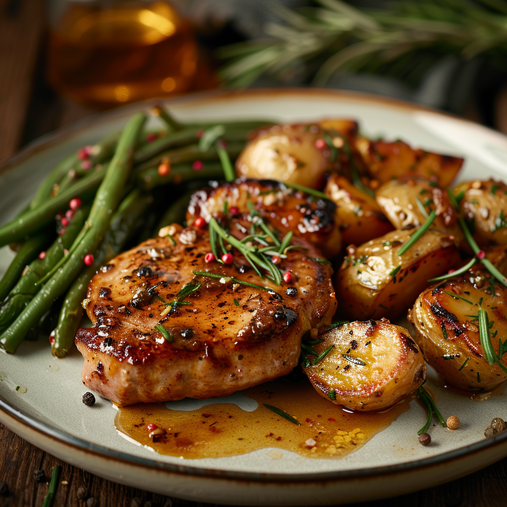 Skillet Pork Chops with Honey Mustard Glaze: Irresistibly Delicious Recipe 2 Skillet Pork Chops with Honey Mustard Glaze