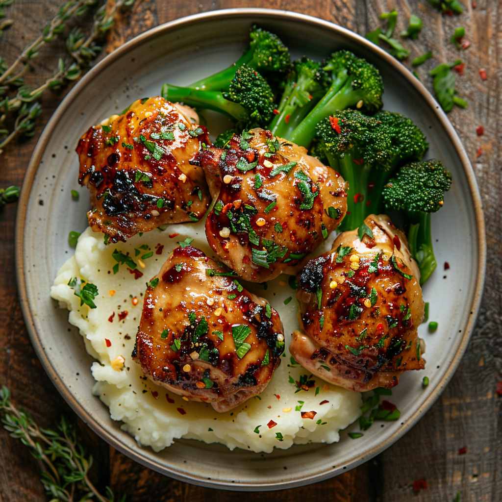 Slow Cooker Honey Garlic Chicken Thighs