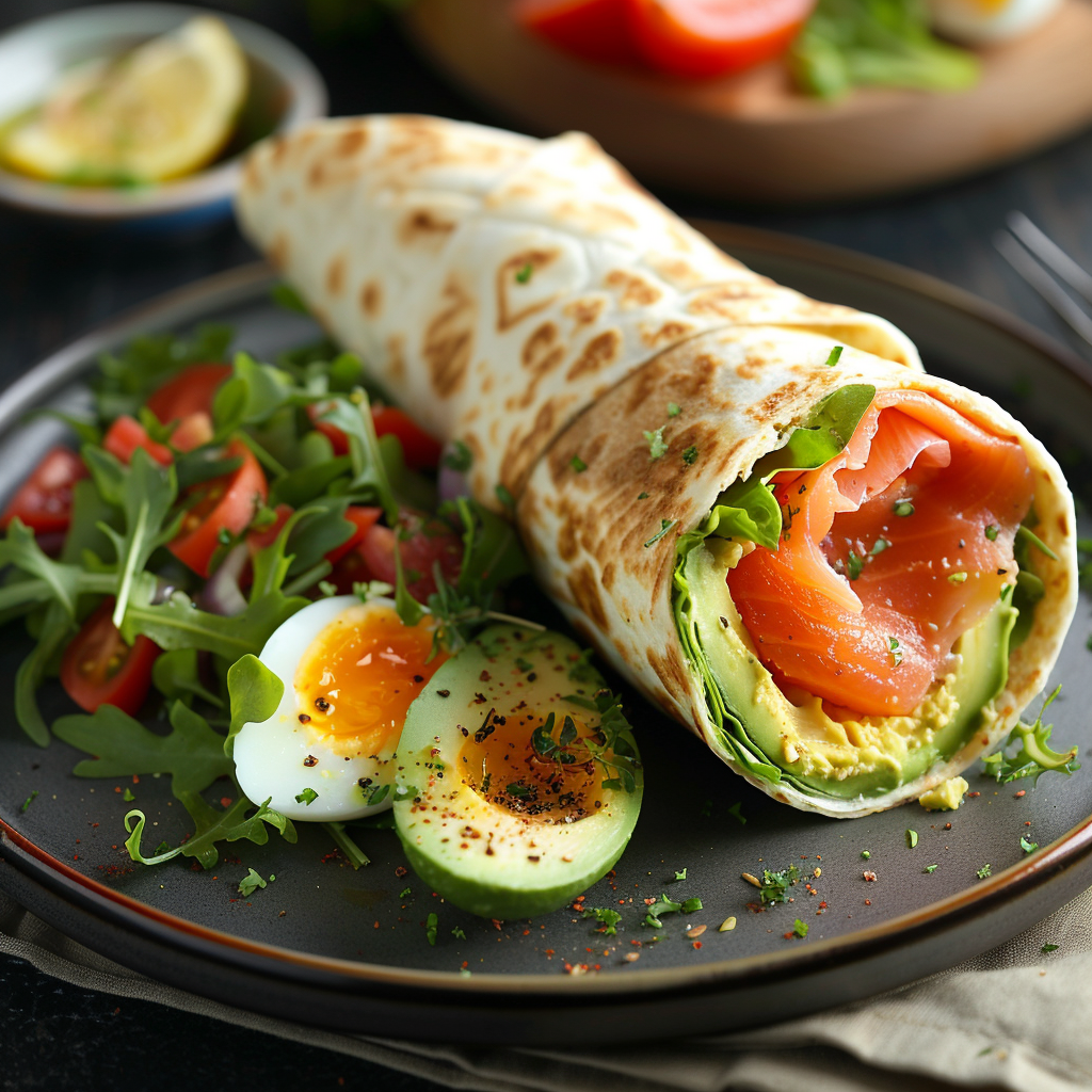 Smoked Salmon & Avocado Egg Wrap: The Ultimate Healthy Breakfast Delight 2 Smoked Salmon & Avocado Egg Wrap