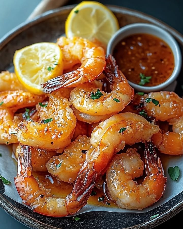 Spicy Honey Shrimp Fritters