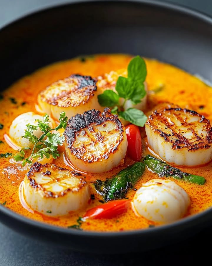 Spicy Scallop Coconut Curry