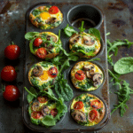 Spinach Mushroom Egg Muffins (Low Carb)