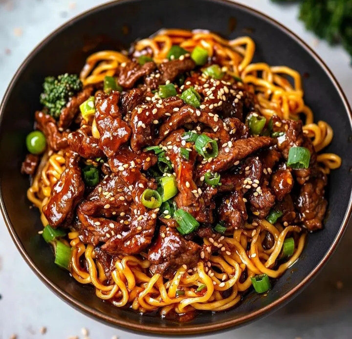 Sticky Beef Noodles