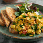 Tofu Scramble with Chickpeas & Spinach