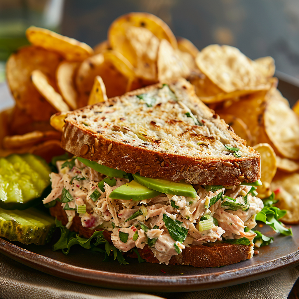Tuna Salad Sandwich with Avocado