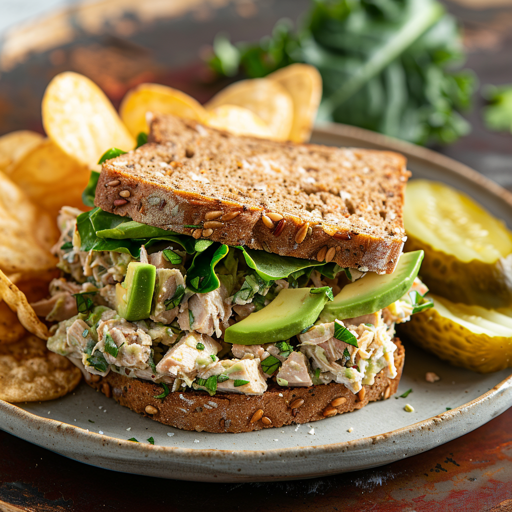 Tuna Salad Sandwich with Avocado