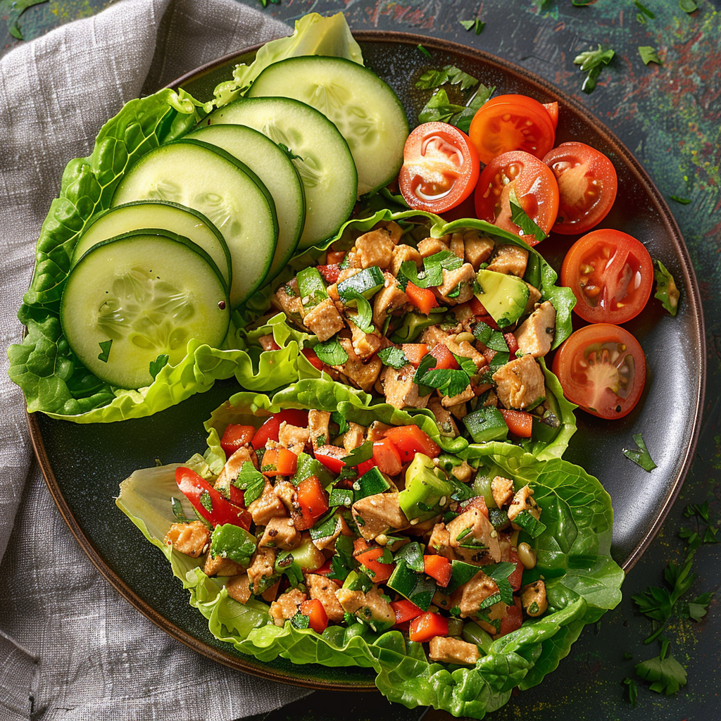 Turkey Lettuce Wraps with Avocado & Veggies: Delicious & Healthy Recipe 3 Turkey Lettuce Wraps with Avocado & Veggies