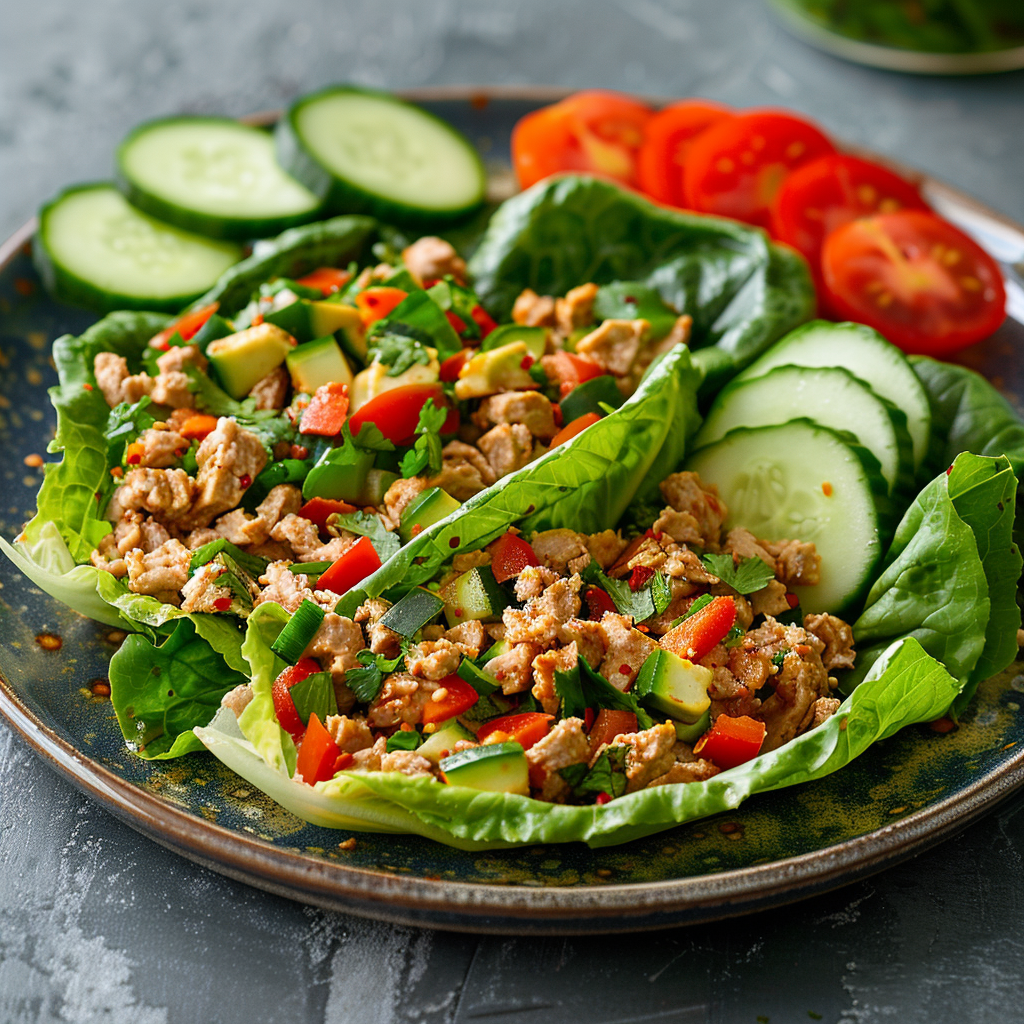 Turkey Lettuce Wraps with Avocado & Veggies