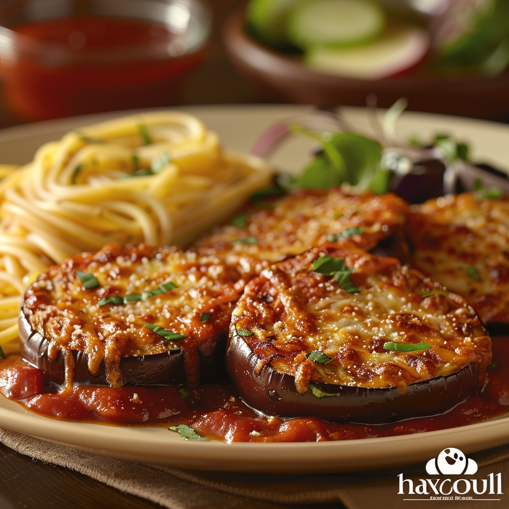Vegetarian Eggplant Parmesan with Marinara