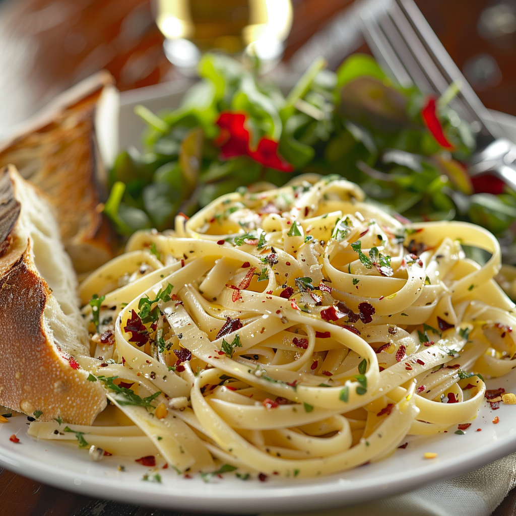 Vegetarian Pasta with Garlic & Olive Oil: Quick & Delicious Recipe 2 Vegetarian Pasta with Garlic & Olive Oil