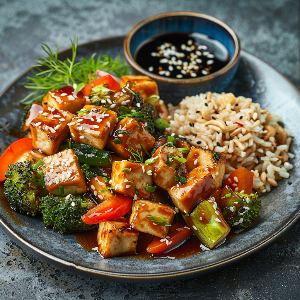 Veggie Stir-Fry with Tofu & Brown Rice: Quick & Healthy Recipe 3 Veggie Stir-Fry with Tofu & Brown Rice