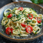 Zoodle Alfredo with Cauliflower Sauce