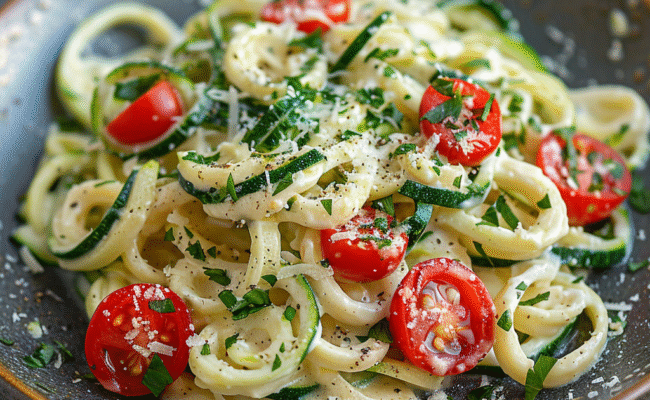 Zoodle Alfredo with Cauliflower Sauce: Creamy & Healthy Delight
