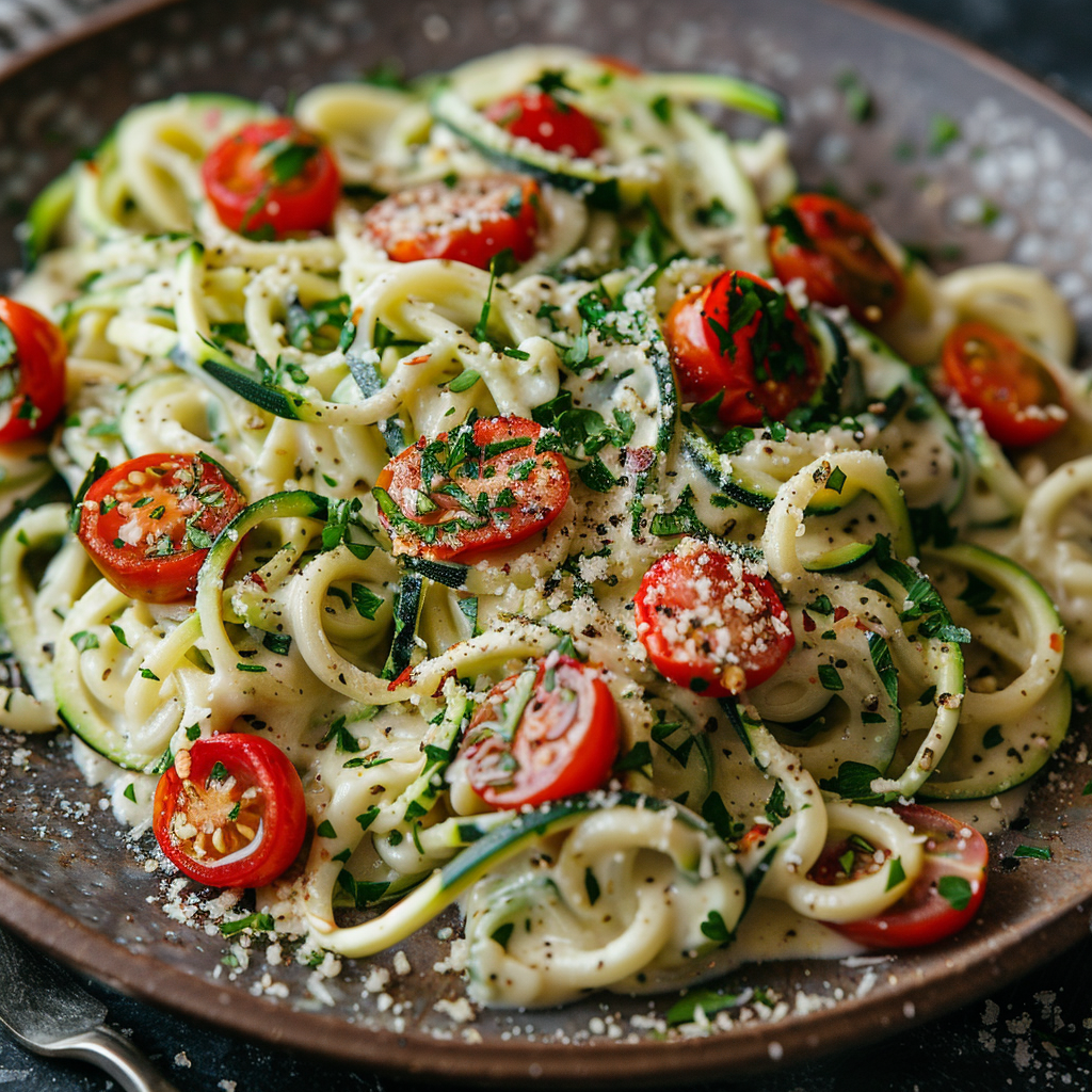 Zoodle Alfredo with Cauliflower Sauce: Creamy & Healthy Delight 3 Zoodle Alfredo with Cauliflower Sauce