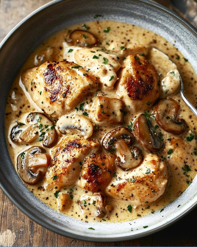 Creamy Mushroom Chicken: Savoureux et Facile à Préparer 2 Creamy Mushroom Chicken