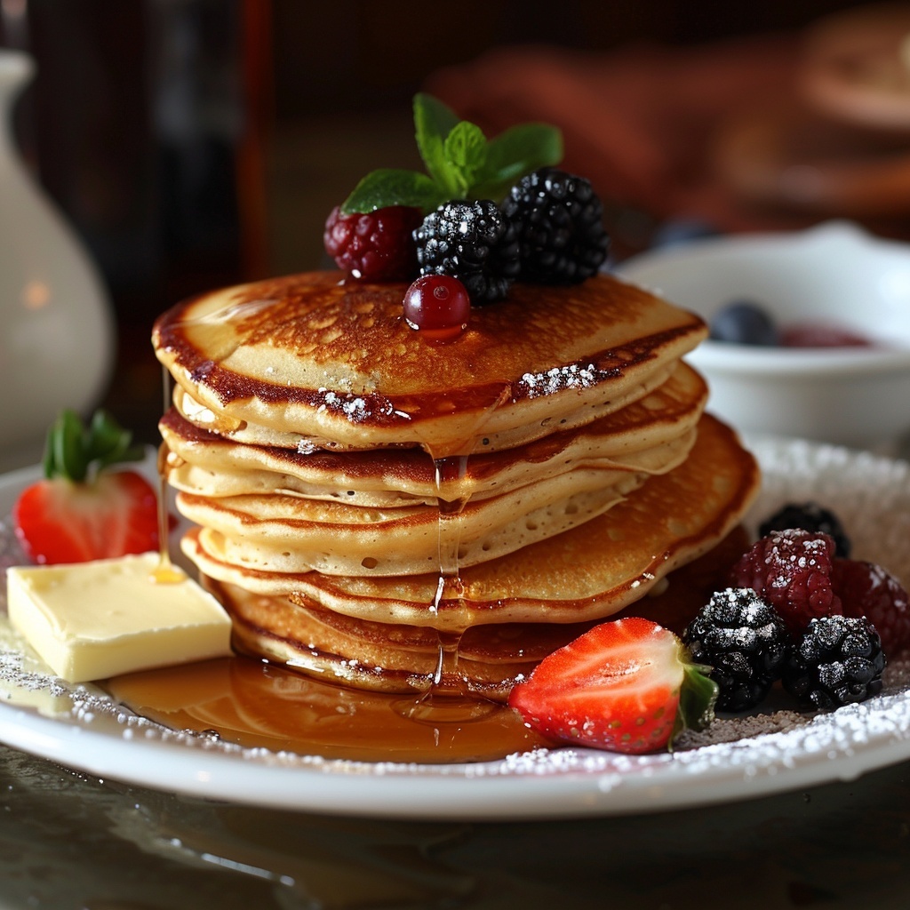 Fluffy Buttermilk Pancakes with Maple Syrup | Perfect Recipe 5 Fluffy Buttermilk Pancakes with Maple Syrup