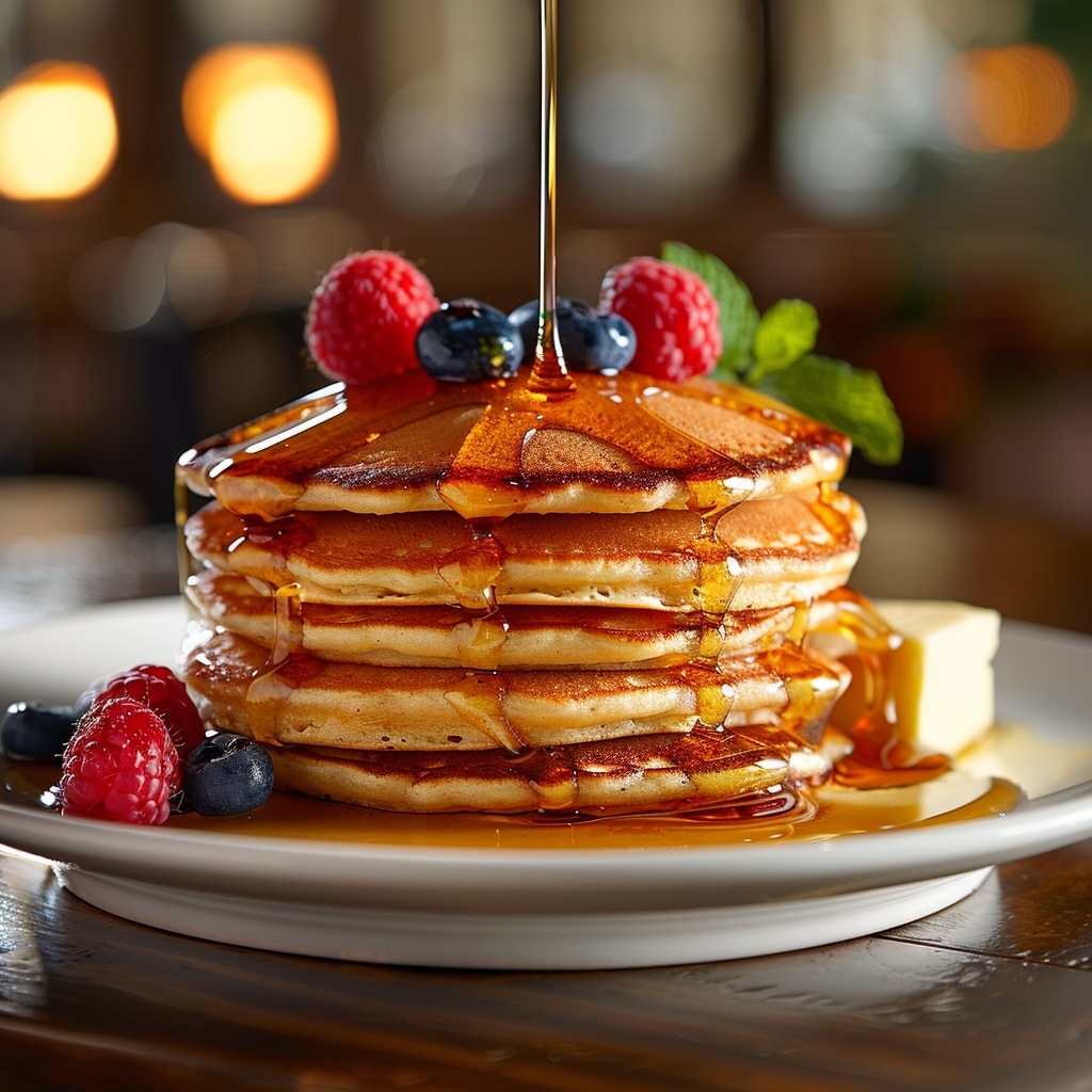 Fluffy Buttermilk Pancakes with Maple Syrup | Perfect Recipe 4 Fluffy Buttermilk Pancakes with Maple Syrup