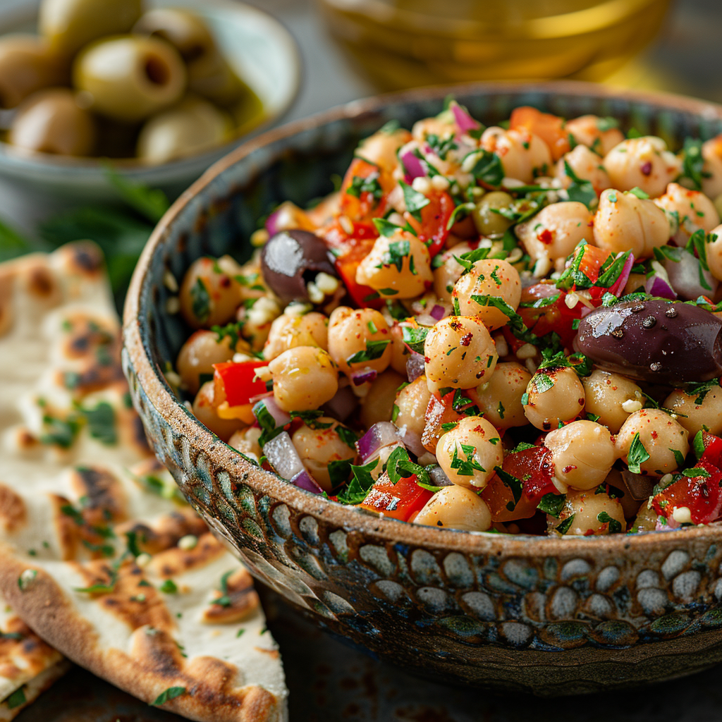 Mediterranean Chickpea Bowl with Hummus: Irresistibly Delicious & Healthy 2 Mediterranean Chickpea Bowl with Hummus