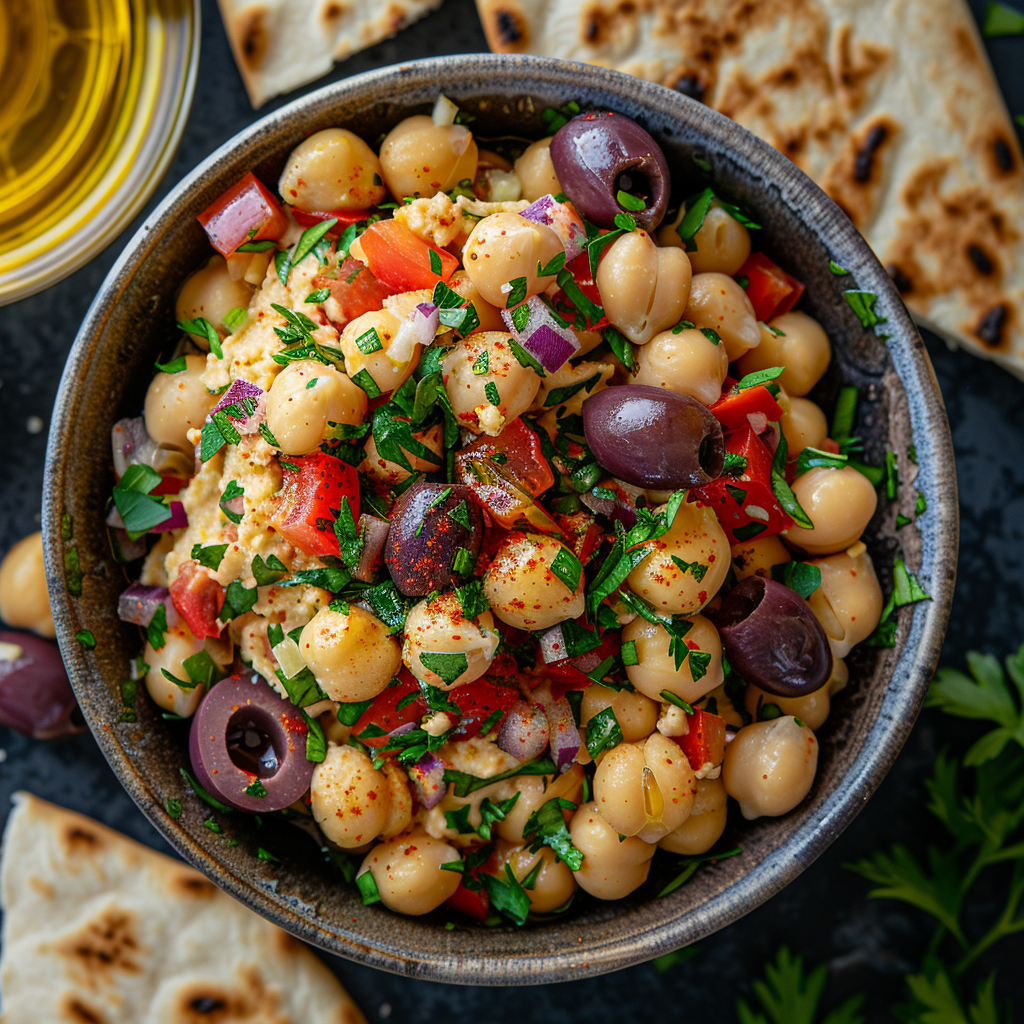 Mediterranean Chickpea Bowl with Hummus: Irresistibly Delicious & Healthy 3 Mediterranean Chickpea Bowl with Hummus