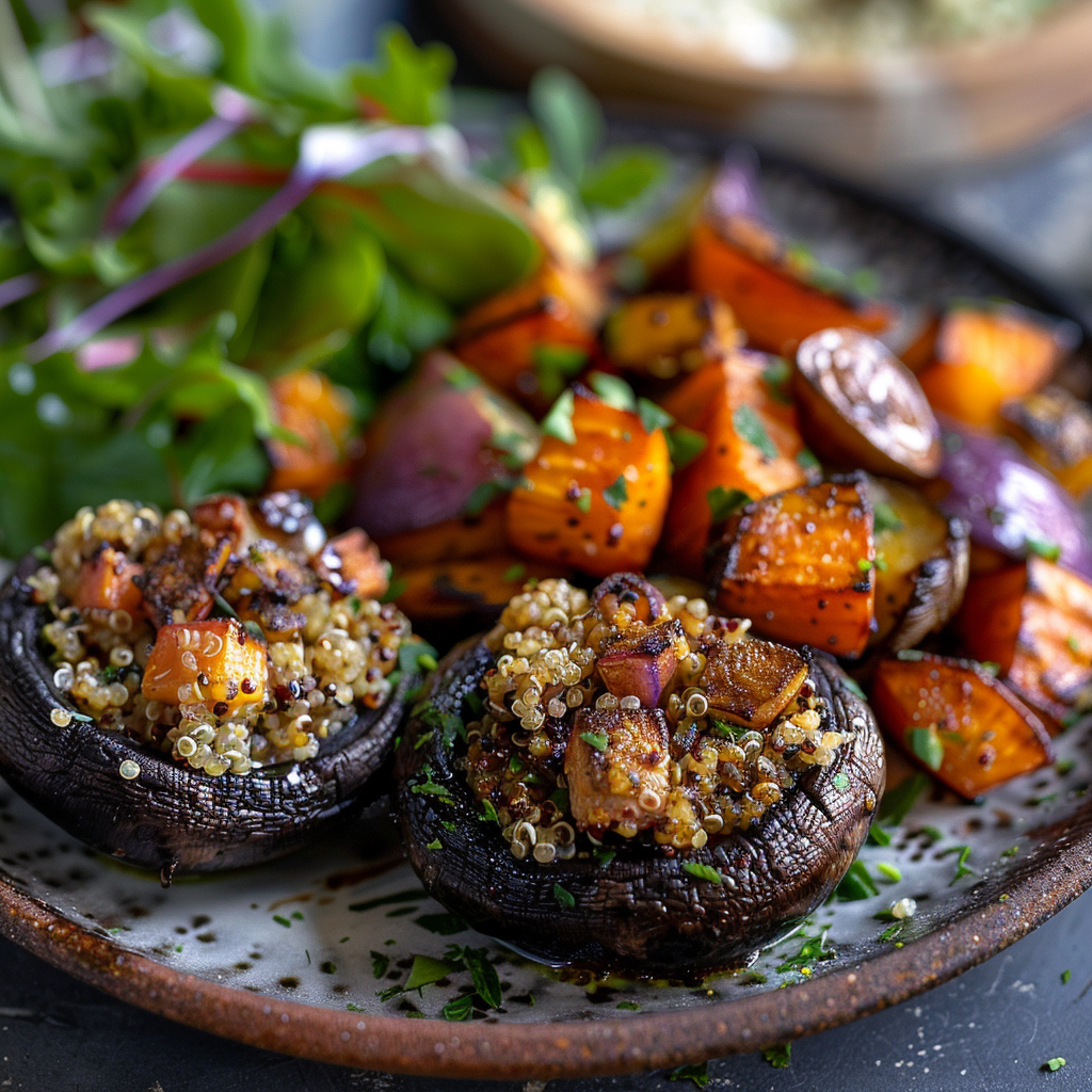 Quinoa Stuffed Portobello Mushrooms: Irresistibly Delicious & Healthy 3 Quinoa Stuffed Portobello Mushrooms